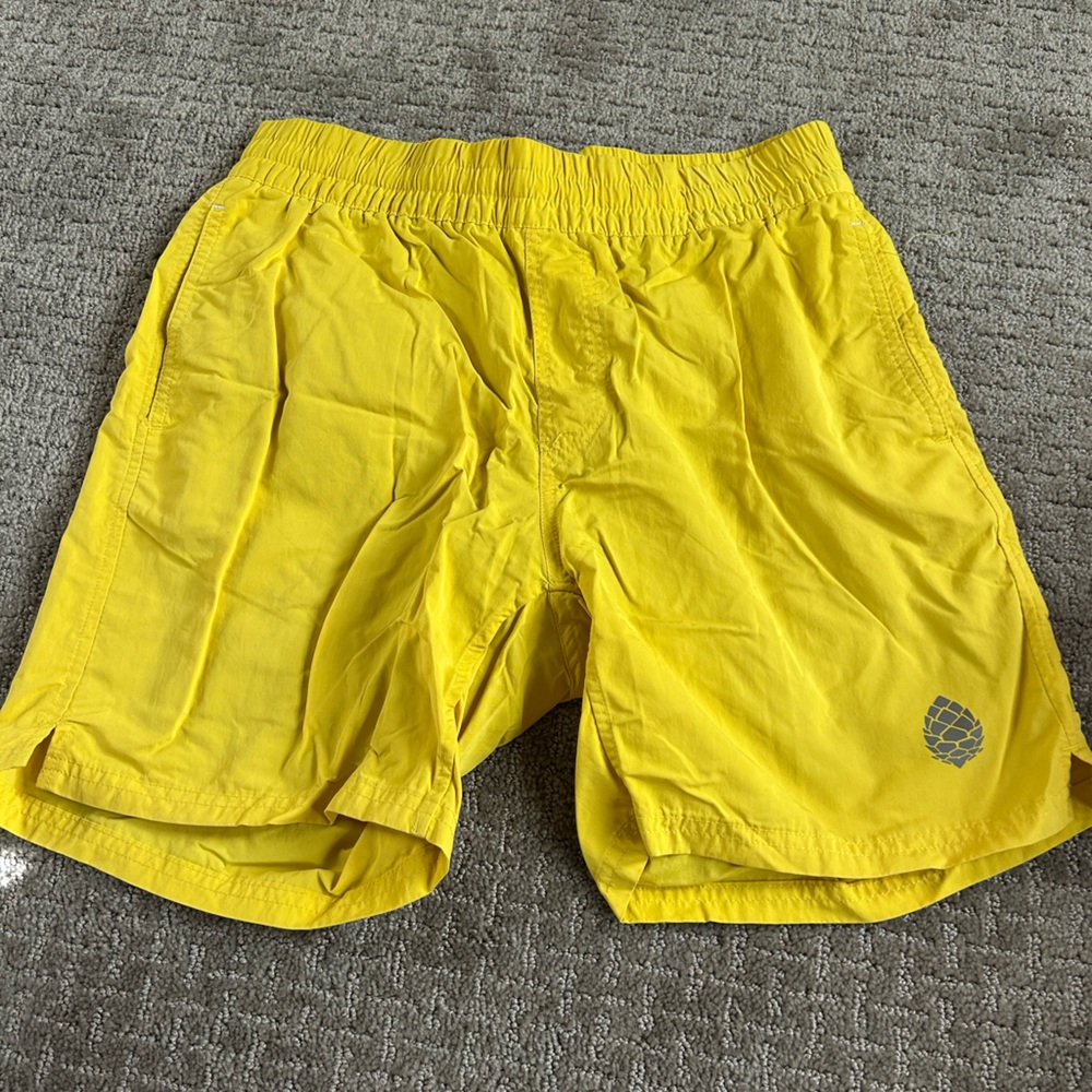 Stio Yellow Athletic Shorts Lightweight Quick-Drying